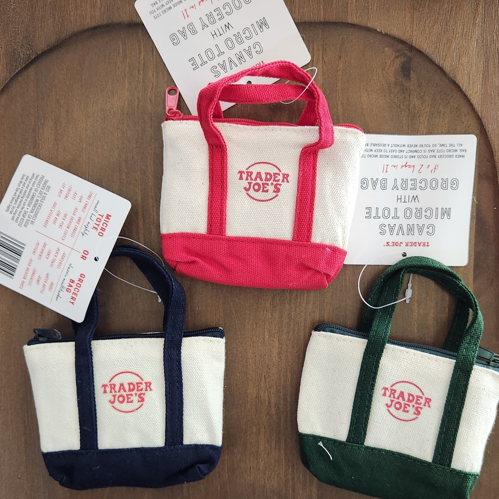Trader Joe's Canvas Micro Tote Bag Sell Each
